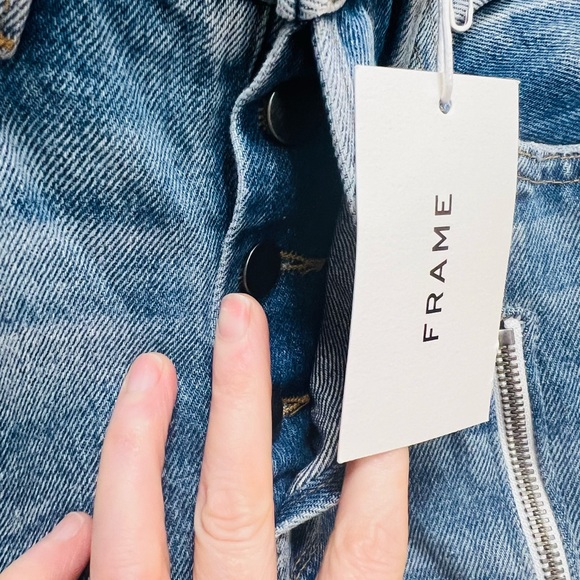 NWT Frame Denim Le Original Zip-Embellished Jeans MSRP $495 Size: 25 - Picture 9 of 16
